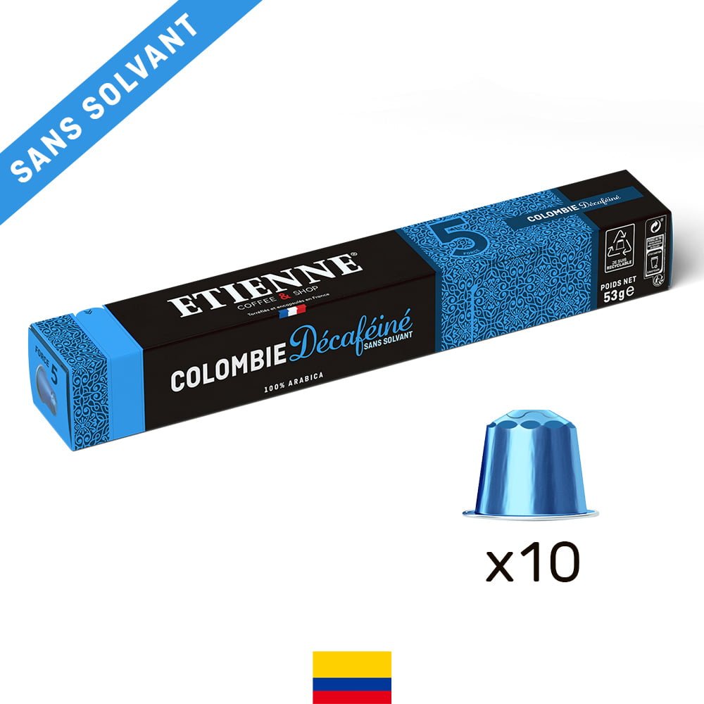 Capsule de café décaféiné Colombie ETIENNE Coffee & Shop