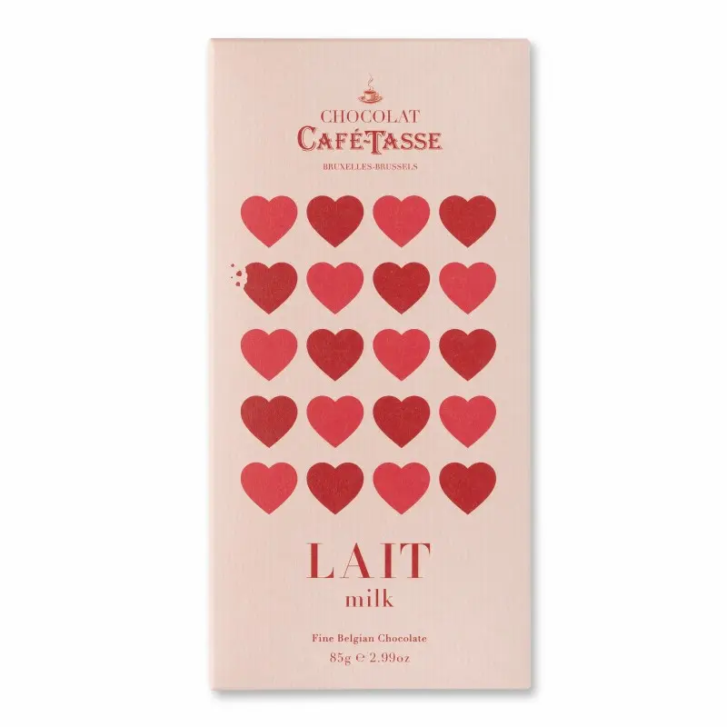 tablette chocolat lait love café tasse