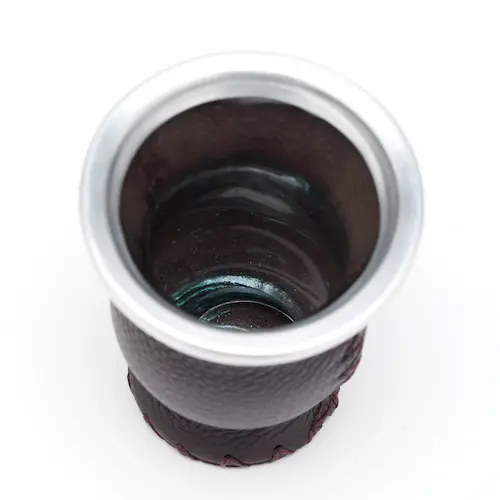Kit Calebasse à maté en cuir + Maté naturel – Image 4