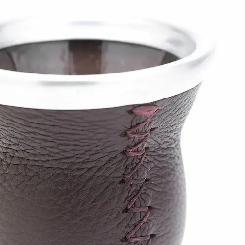 Kit Calebasse à maté en cuir + Maté naturel – Image 3